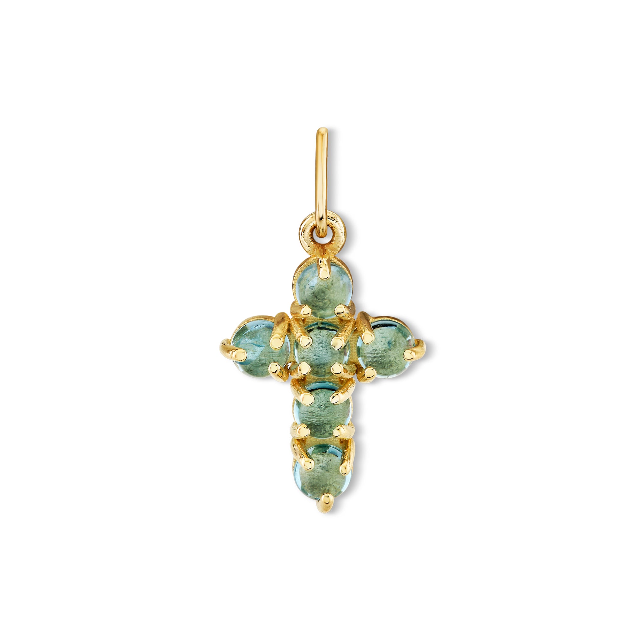 Birthstone Cross Gem Pendant