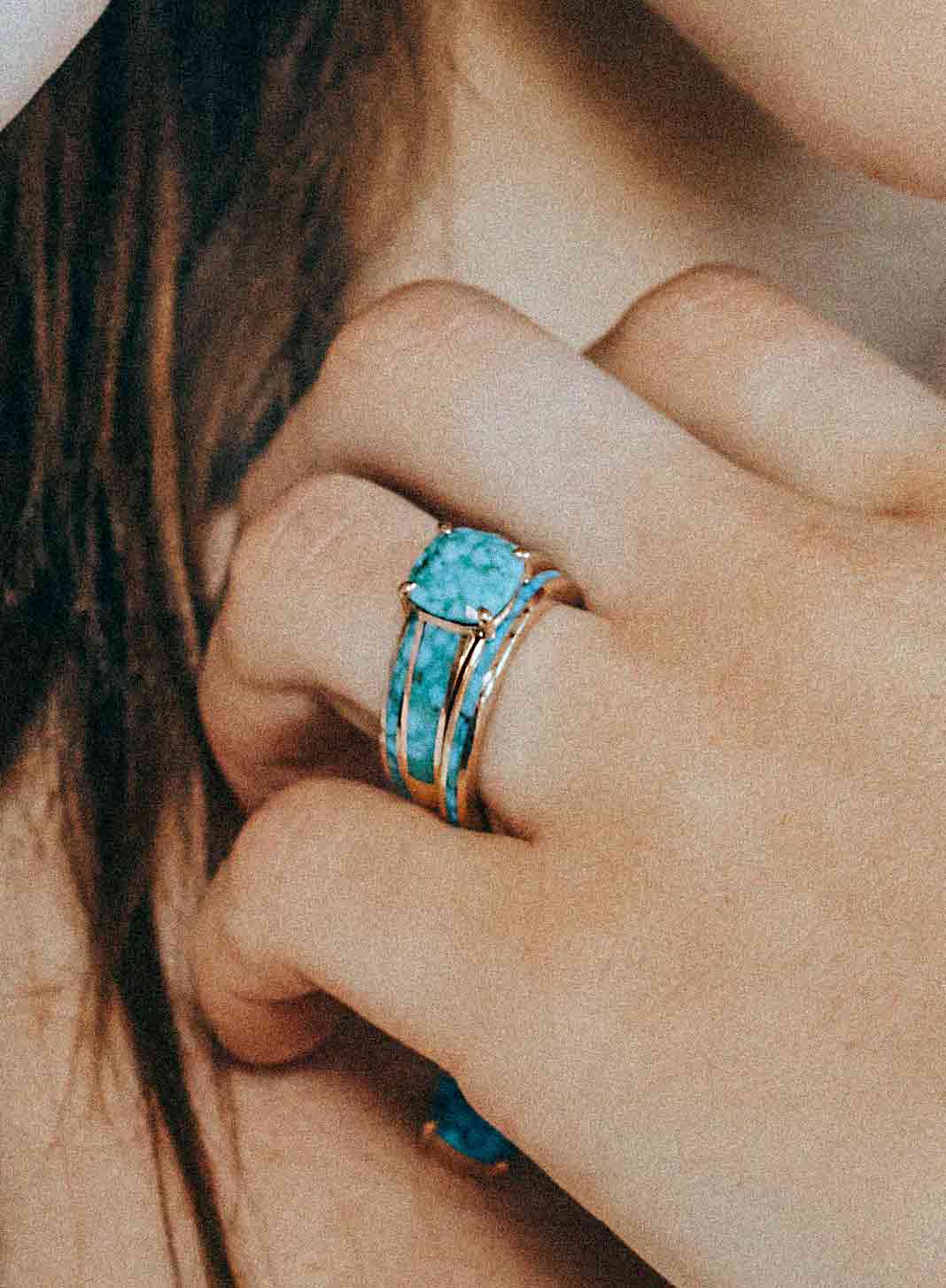 Turquoise wedding ring stacker 60 photos - Vianawedding.com